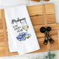 Mahjong Happy Hour Dish Towel | Mahjong-themed Towel | Mahjong-themed Gift for Kitchen | Mahjong Party Gift | Hostess Gift