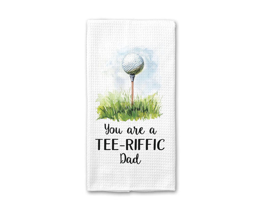 Tee-Riffic Dad Golf Towel, Golfing Decor, Fathers Day Gift