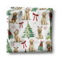 Doodle Dog Christmas Holiday Kitchen Towel Waffle Golden