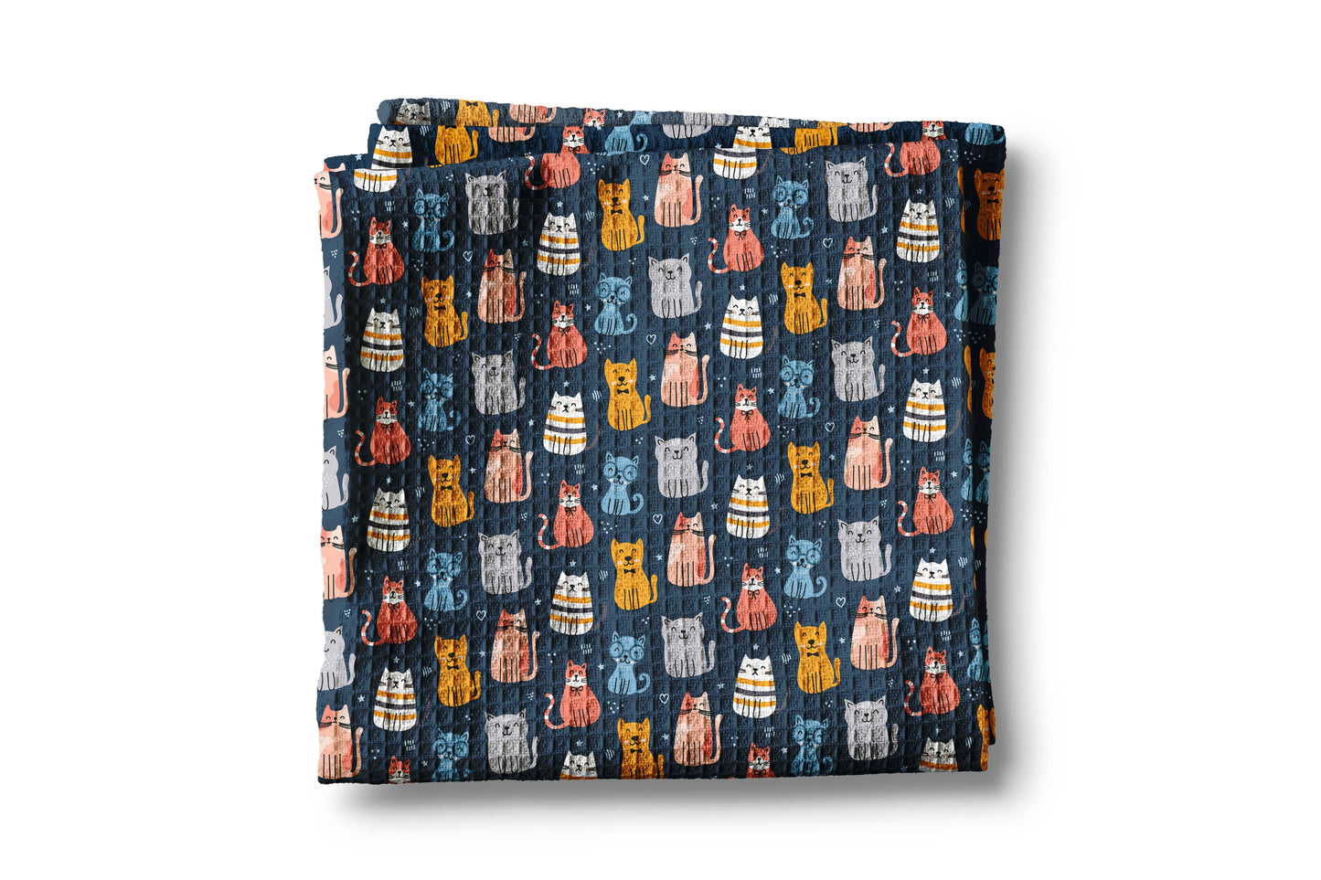 Cat Kitten Pet Store Meow Kitchen Tea Towel Waffle Playful