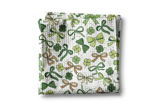 Shamrock Irish Kitchen Towel St Patrick's Day Decor Lucky