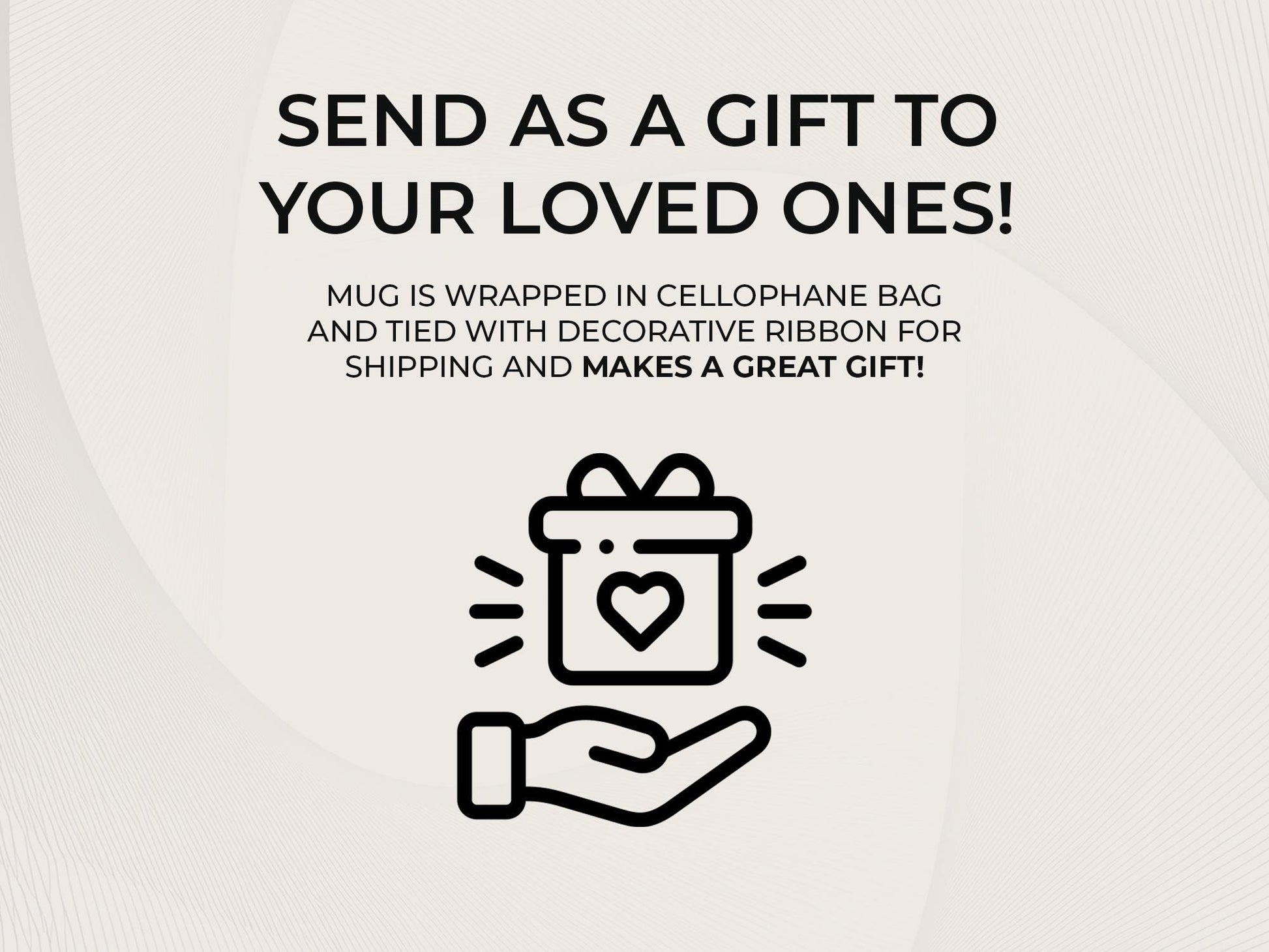 a gift card with a hand holding a gift box