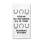 Personalized Give Me All the Ponies Towel | Custom Kitchen Dish Towel | Custom Gifts for Horse Lovers | Rustic Kitchen Decor