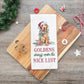 Golden Christmas Dog Nice List Kitchen Towel Pet Holiday