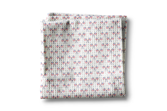 4th July Patriotic Red White Blue Flag Kitchen Towel Waffle