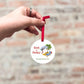Customizable Deck Palms Christmas Ornament, Beach Decor