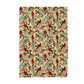 Cardinal Christmas Bird Floral Kitchen Towel Waffle Holiday