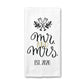 Mr and Mrs Kitchen Towel - Absorbent Waffle Weave Wedding Gift for Newlyweds