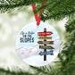 Custom City Location Ski Slope Mountain Metal Ornament Decor