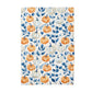 Blue Pumpkin Chinoiserie Fall Coastal Kitchen Towel Waffle
