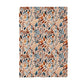 Rust Blue Autumn Botanical Leaves Fall Kitchen Towel Waffle