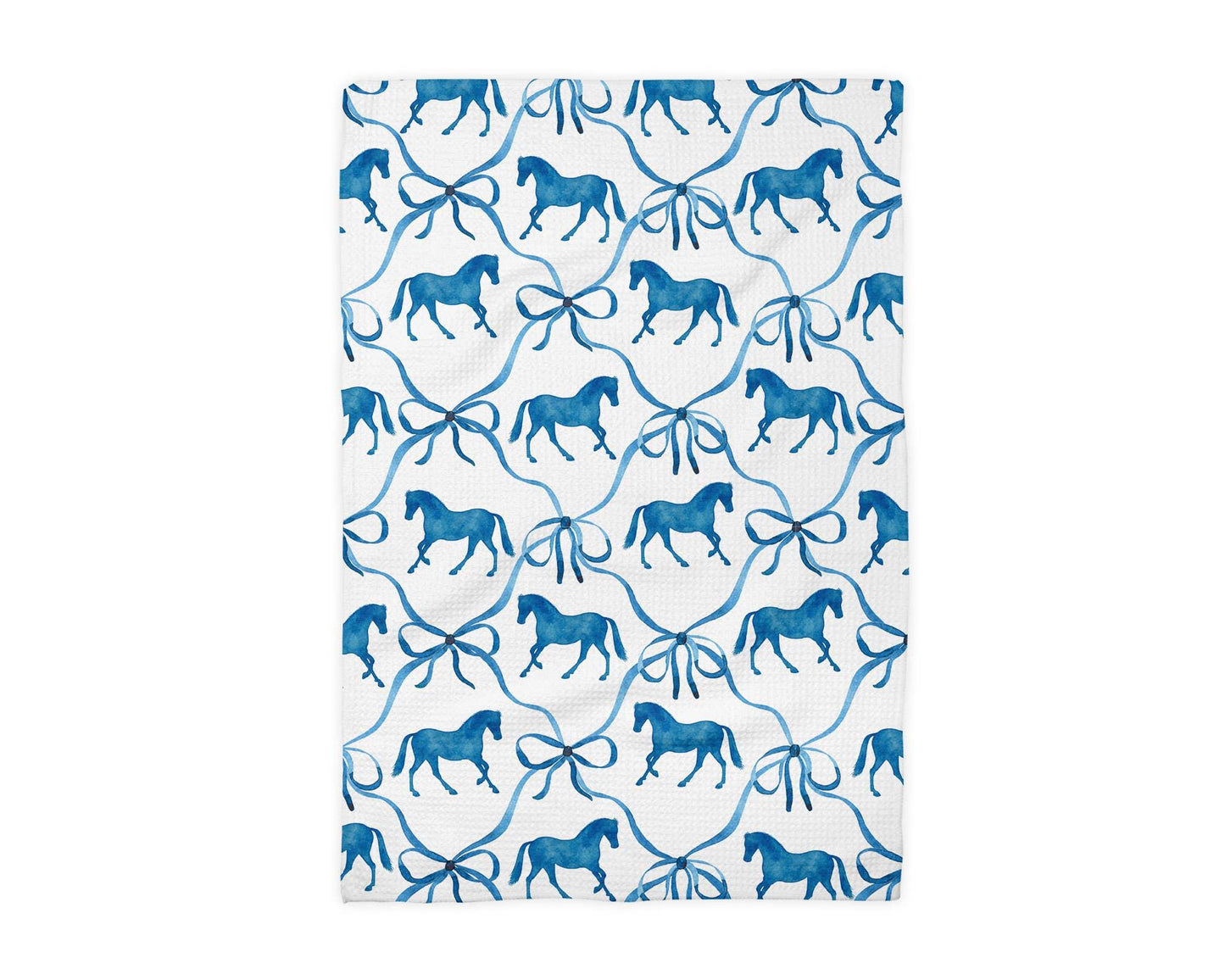 Equestrian Kitchen Towel – Waffle Weave, Lint Free Dishcloth for Horse Lover Gift
