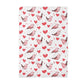 Valentine Heart Bird Kitchen Towel Waffle Baking Pink Zoo