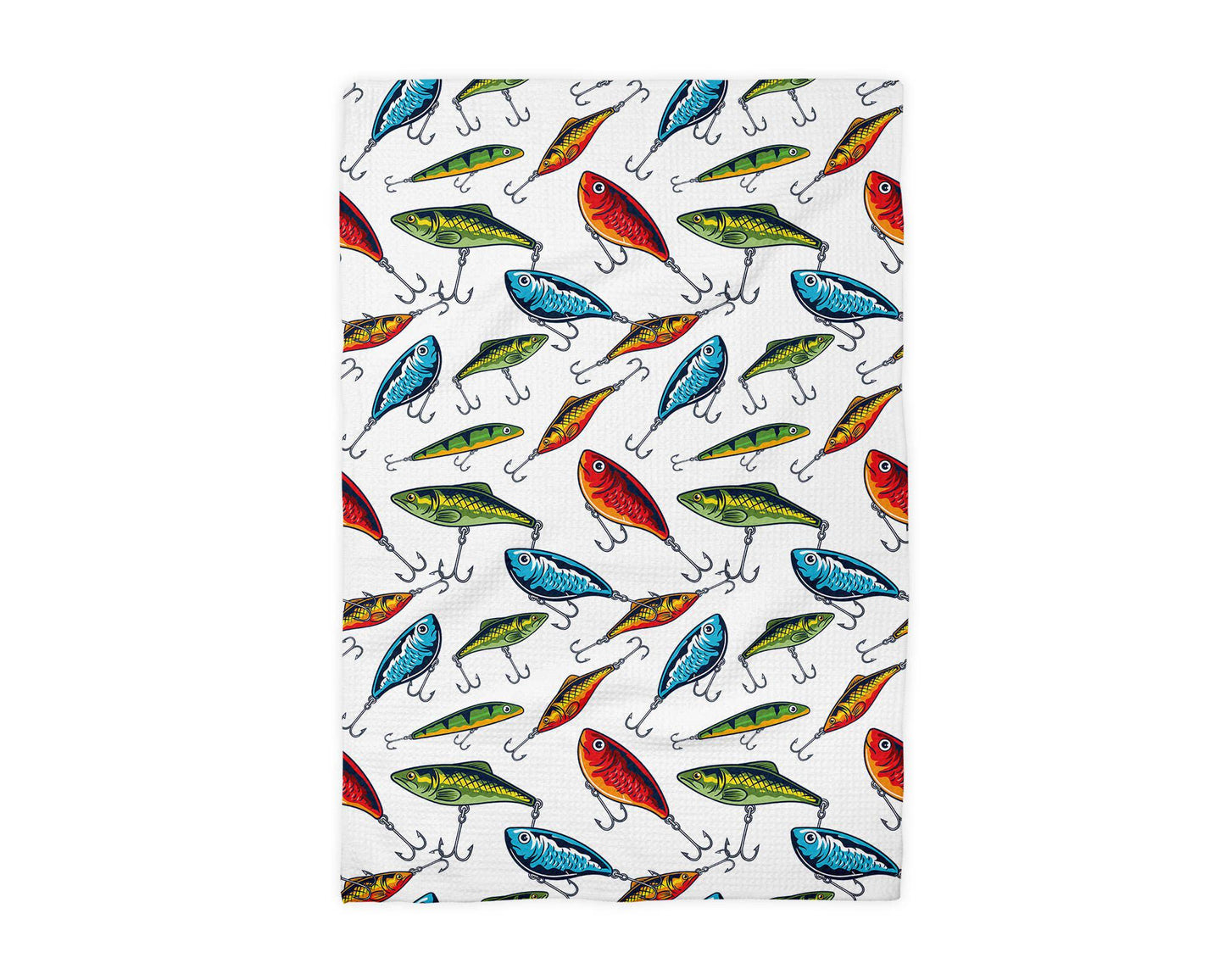 Father’s Day Gift Fishing Lures Kitchen Towel Lake & River