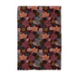 Fall Floral Waffle Weave Kitchen Towel Autumn Botanical