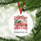 Small Town Christmas City State Metal Ornament