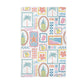 Summer Kitchen Towel Patchwork Nautical Beach Ocean Waffle