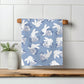 blue and navy bunny towel