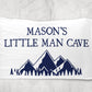Personalized Little Man Cave Standard Pillowcase | Personalized Mountain and Trees Pillow Cover | Boy Room Decor | Nursery Decor