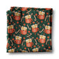 Christmas Cup Cocoa Marshmallow Cookie Kitchen Towel Waffle