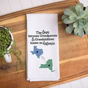 Grandparent Long Distance Two State Towel