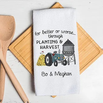 Planting & Harvest Chicken Dish Towel