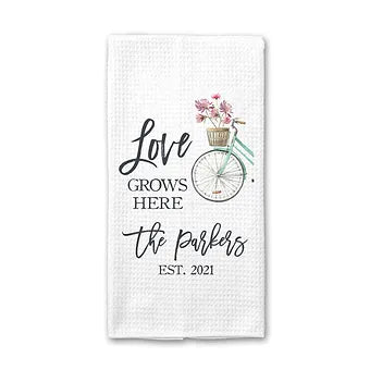 Love Grows Here Kitchen Towel