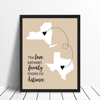 Personalized Long Distance Family Print