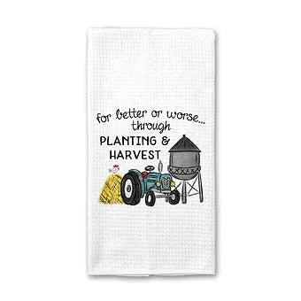 Planting & Harvest Chicken Dish Towel