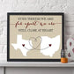 Two State Far Apart but Close in Heart Print