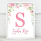 Personalized Floral Monogram Print