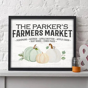 Personalized Farmers Market Fall Print