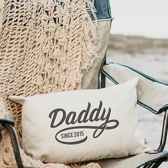 Daddy Since Year Custom Rectangle Pillow