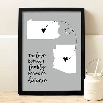 Personalized Long Distance Family Print