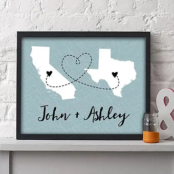 Personalized Couple Two State Print