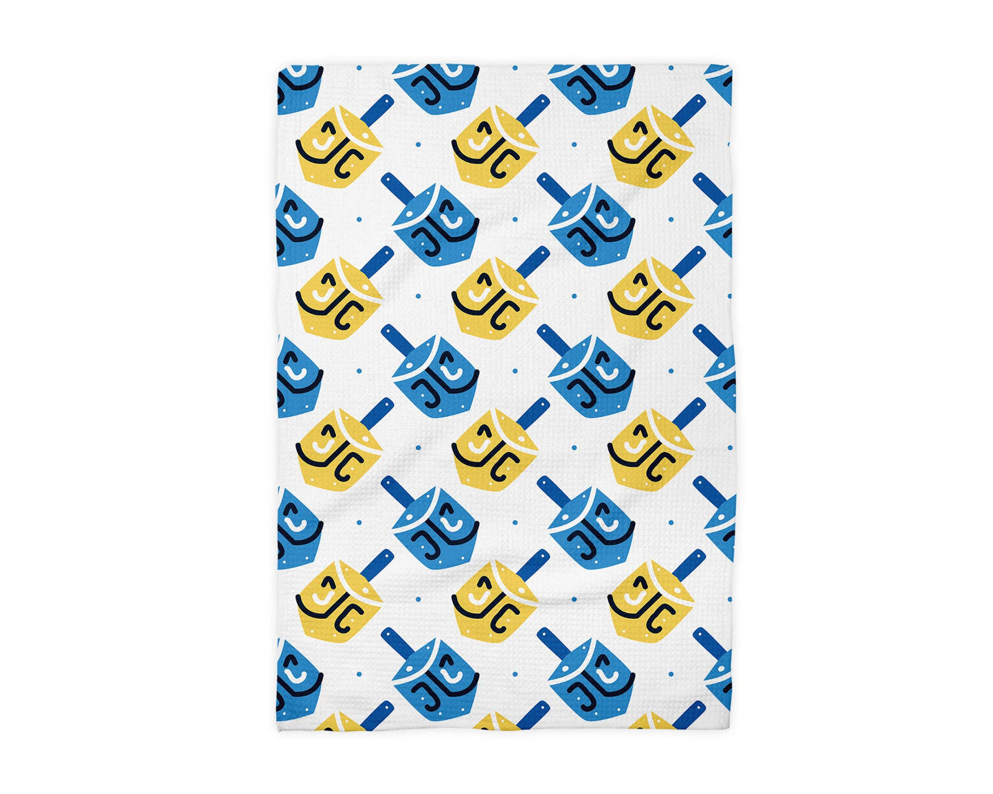 Hanukkah Kitchen Towel Waffle Holiday Menorah Peace Temple