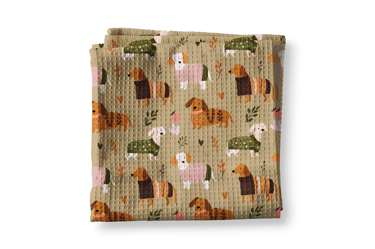 Dog Scarf Fall Winter Pet Puppy Preppy Kitchen Towel Waffle