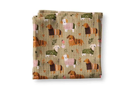 Dog Scarf Fall Winter Pet Puppy Preppy Kitchen Towel Waffle