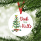 Pickleball Metal Ornament, Christmas Tennis Holiday Decor