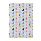 Dog Colorful Grandmillennial Kitchen Towel Blue Preppy