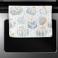 Blue Pumpkin Chinoiserie Fall Coastal Kitchen Towel Waffle