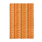 Fall Floral Stripe Blue Pumpkin Coastal Kitchen Towel Waffle