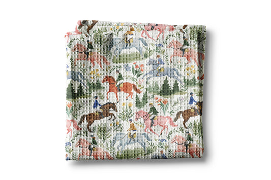 Horse Pony Equestrian Tack Kitchen Towel Waffle Equestrian