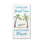 Personalized Beach House Kitchen Towel: Waffle Weave Summer Decor