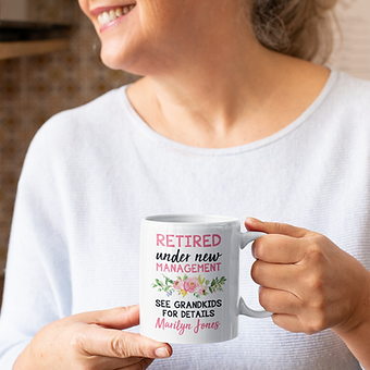 Personalized Retired Grandma Mug