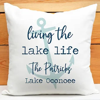 Personalized Lake Life Pillow