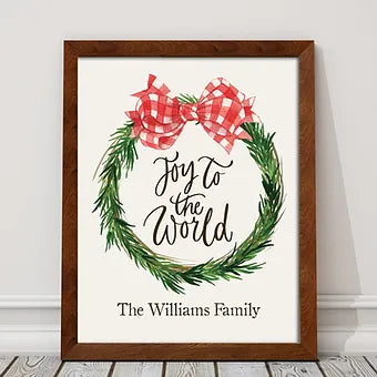 Personalized Joy To The World Christmas Print