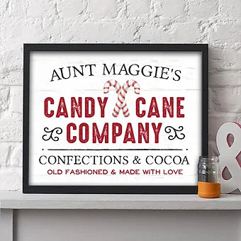 Personalized Candy Cane Company Print