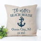 Personalized Beach Home Pillow