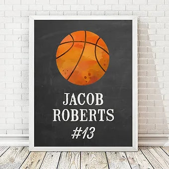 Personalized Basketball Print